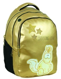 Ghiozdan scoala NICI Shooting Star, cu trei compartimente, buzunare laterale pentru sticla apa si bretele ergonomice - Img 2