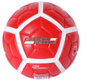 Mingie de fotbal Ferrari, marimea 5, rosu / alb - Img 3