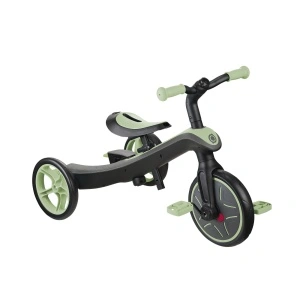 Tricicleta Globber EXPLORER 4 in 1, functie free wheel, scaun ajustabil, roti EVA, centura siguranta in 5 puncte, culoare verde pal - Img 4