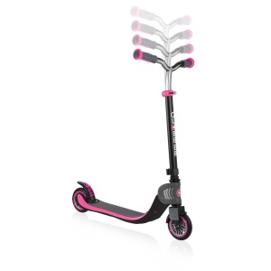 Trotineta Globber FLOW 125, pliabila, ghidon reglabil 4 nivele, greutate suportata 100 kg, rulmenti ABEC 7, culoare roz