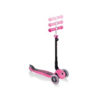 Trotineta Globber GO UP 3 in 1, pliabila, ghidon si scaun ajustabile pe inaltime, rulmenti ABEC 5, culoare roz - Img 3