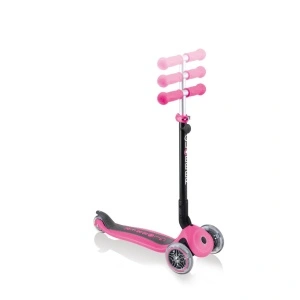 Trotineta Globber GO UP 3 in 1, pliabila, ghidon si scaun ajustabile pe inaltime, rulmenti ABEC 5, culoare roz - Img 3