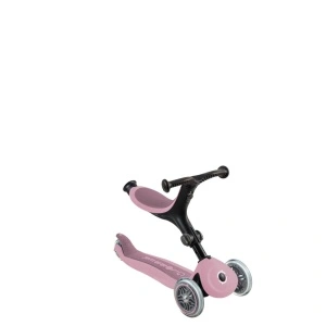 Trotineta Globber GO UP ACTIVE ECOLOGIC 3 in 1, ghidon si scaun ajustabile, rulmenti ABEC 9, culoare roz pal - Img 3