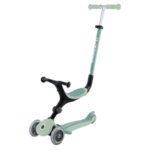 Trotineta Globber GO UP ACTIVE ECOLOGIC 3 in 1, ghidon si scaun ajustabile, rulmenti ABEC 9, culoare verde fistic - Img 5