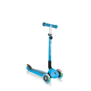 Trotineta Globber GO UP DELUXE 3 in 1, ghidon si scaun ajustabile pe inaltime, roti cu lumini, culoare albastra - Img 7