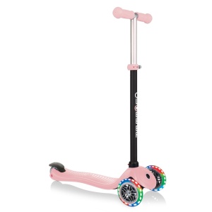 Trotineta Globber GO UP SPORTY 3 in 1, ghidon ajustabil, roti cu lumini, culoare roz pastel - Img 5