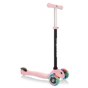 Trotineta Globber GO UP SPORTY 3 in 1, ghidon ajustabil, roti cu lumini, culoare roz pastel - Img 5