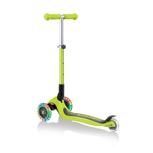Trotineta Globber JUNIOR PLIABILA CU LUMINI, ghidon ajustabil 3 nivele, greutate maxima 50 kg, rulmenti ABEC 5, culoare verde - Img 3