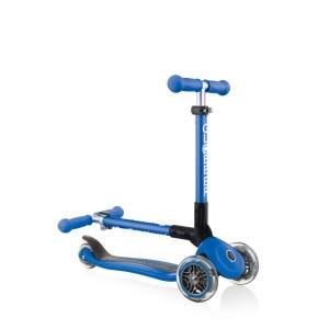 Trotineta Globber JUNIOR PLIABILA, ghidon ajustabil 3 nivele, greutate maxima 50 kg, rulmenti ABEC 5, culoare albastra - Img 5