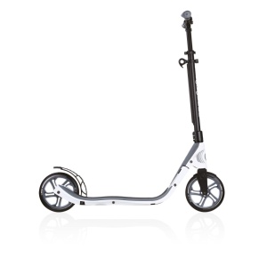 Trotineta Globber ONE NL 205, pliere cu clema în 1 secundă, ghidon reglabil 3 nivele, rulmenti ABEC 7, culoare alb - Img 3