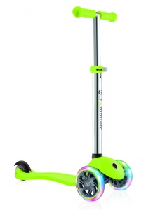 Trotineta Globber PRIMO V2, cu lumini, ghidon ajustabil 3 nivele, varsta 3+, culoare verde