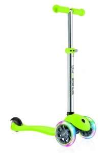Trotineta Globber PRIMO V2, cu lumini, ghidon ajustabil 3 nivele, varsta 3+, culoare verde
