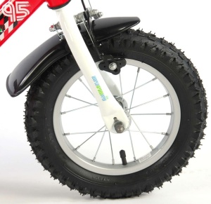 Bicicleta E&L Disney Cars 12 inch, frana de mana pe roata din fata, sticla de apa, scaun si ghidon reglabil, roti ajutatoare  - Img 8