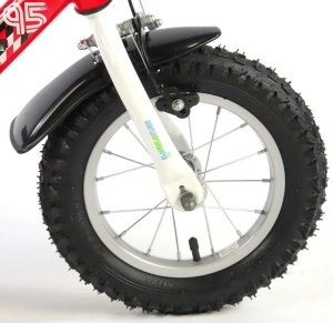 Bicicleta E&L Disney Cars 12 inch, frana de mana pe roata din fata, sticla de apa, scaun si ghidon reglabil, roti ajutatoare  - Img 8