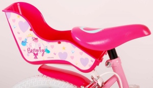 Bicicleta E&L Disney Princess 14 inch Pink, frana de mana pe ambele roti, scaun si ghidon reglabil, suport pentru papusi, cosulet pe ghidon, roti gonflabile - Img 4