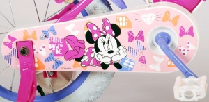 Bicicleta E&L Minnie Mouse 14 inch Cutest Ever, frana de mana pe ambele roti, scaun si ghidon reglabil, suport pentru papusi, cosulet pe ghidon, roti gonflabile - Img 4