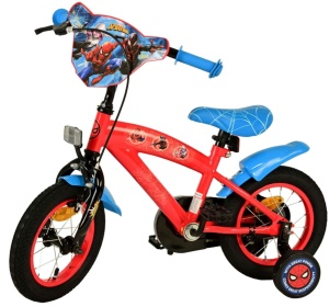 Bicicleta E&L Spiderman ND 12 inch, frana de mana pe roata fata, scaun si ghidon reglabil, spite metalice, roti gonflabile - Img 2