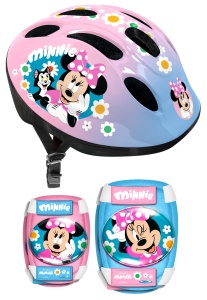 Combo set Minnie, casca reglabila, genunchiere si cotiere, 3-6 ani, Stamp - Img 2