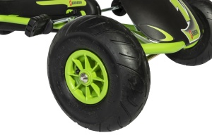 Kart AR8G Air Racer, verde, scaun ajustabil, functie "free-wheel", roti pneumatice cu rulmenti, frana de mana, volan cu sunete, 111 X 72 X h66 cm - Img 5