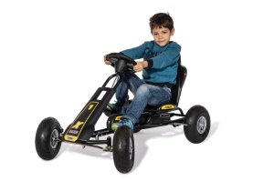 Kart ATX Air Racer, negru, scaun ajustabil, functie "free-wheel", roti pneumatice, frana de mana, volan cu sunete, 102 X 60 X h64 cm - Img 3