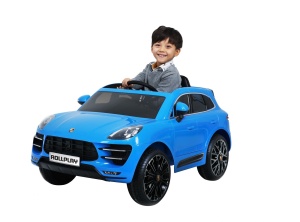 Masina electrica copii Porche Macan Turbo albastra, 12V, cu telecomanda pentru parinti - Img 7
