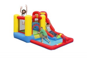 Saltea gonflabila Jump&Splash cu piscina, tun cu apa, tobogan si spatiu de catarat - Img 4