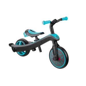 Tricicleta Globber EXPLORER 4 in 1, functie free wheel, scaun ajustabil, roti EVA, centura siguranta in 5 puncte, culoare turquoise - Img 8