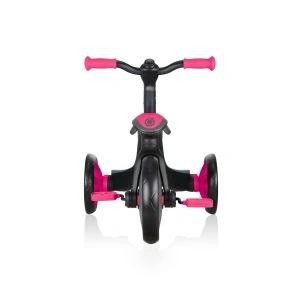 Tricicleta Globber EXPLORER 4 in 1, functie free wheel, scaun ajustabil, roti EVA, centura siguranta in 5 puncte, culoare roz - Img 4
