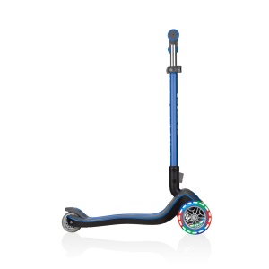 Trotineta Globber ELITE DELUXE, pliabila, roti LED, ghidon ajustabil 4 nivele, rulmenti ABEC 5, culoare albastru - Img 3