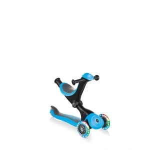Trotineta Globber GO UP DELUXE 3 in 1, ghidon si scaun ajustabile pe inaltime, roti cu lumini, culoare albastra - Img 8