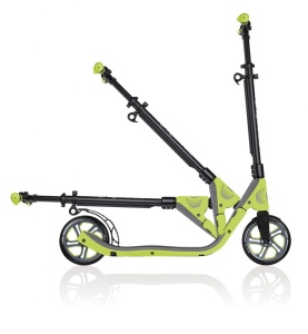 Trotineta Globber ONE NL 205, pliere cu clema în 1 secundă, ghidon reglabil 3 nivele, rulmenti ABEC 7, culoare verde