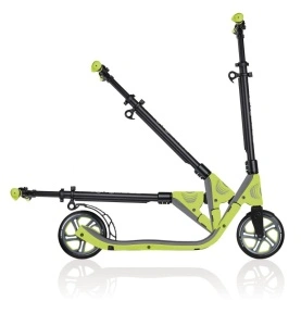 Trotineta Globber ONE NL 205, pliere cu clema în 1 secundă, ghidon reglabil 3 nivele, rulmenti ABEC 7, culoare verde