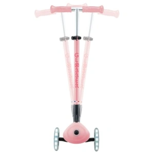 Trotineta Globber PRIMO PLUS, pliabila, roti LED, ghidon ajustabil pe 4 nivele de intaltime, culoare roz pastel - Img 4