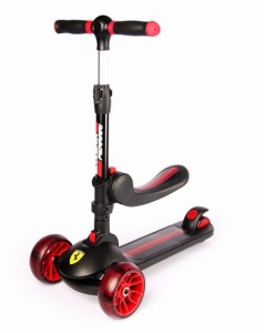 Trotineta pliabila Ferrari Twist neagra cu scaun - Img 4