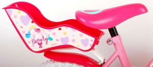 Bicicleta E&L Disney Princess 12 inch Pink, frana de mana pe ambele roti, scaun si ghidon reglabil, suport pentru papusi, cosulet pe ghidon, roti gonflabile - Img 3