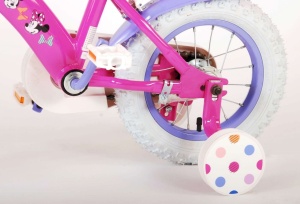 Bicicleta E&L Minnie Mouse 12 inch Cutest Ever, frana de mana pe roata fata, scaun si ghidon reglabil, suport pentru papusi, cosulet pe ghidon, roti gonflabile - Img 5