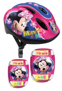 Combo set Minnie, casca reglabila, genunchiere si cotiere, 3-6 ani, Stamp