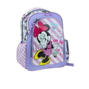Ghiozdan scoala Minnie Stay Cool, cu trei compartimente, buzunare laterale pentru sticla apa si bretele ergonomice - Img 2