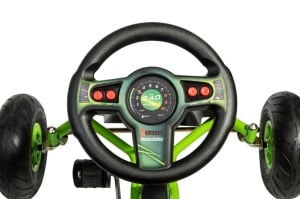Kart AR8G Air Racer, verde, scaun ajustabil, functie "free-wheel", roti pneumatice cu rulmenti, frana de mana, volan cu sunete, 111 X 72 X h66 cm - Img 6