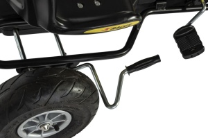 Kart ATX Air Racer, negru, scaun ajustabil, functie "free-wheel", roti pneumatice, frana de mana, volan cu sunete, 102 X 60 X h64 cm - Img 4