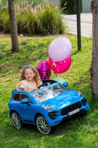 Masina electrica copii Porche Macan Turbo albastra, 12V, cu telecomanda pentru parinti - Img 8