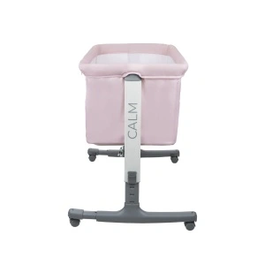Patut Co Sleeper Asalvo Calm roz, reglabil 5 nivele de inaltime, picioare extensibile, material moale si usor de curatat, 80 x 65 x 84 - Img 3