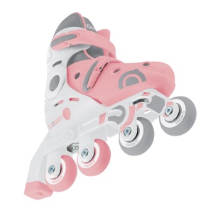 Role Globber INITIERE, reglabile 2 in 1, masura 26-29, rulmenti ABEC 9, culoare roz pal - Img 5