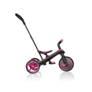 Tricicleta Globber EXPLORER 4 in 1, functie free wheel, scaun ajustabil, roti EVA, centura siguranta in 5 puncte, culoare roz - Img 5