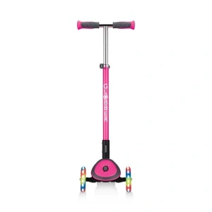 Trotineta Globber ELITE DELUXE, pliabila, roti LED, ghidon ajustabil 4 nivele, rulmenti ABEC 5, culoare roz - Img 2
