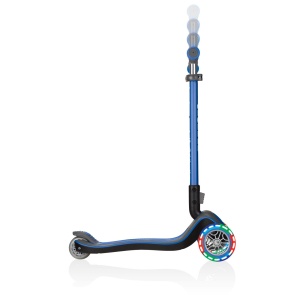 Trotineta Globber ELITE DELUXE, pliabila, roti LED, ghidon ajustabil 4 nivele, rulmenti ABEC 5, culoare albastru - Img 4