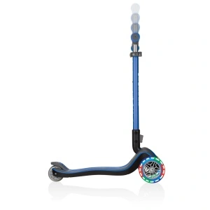 Trotineta Globber ELITE DELUXE, pliabila, roti LED, ghidon ajustabil 4 nivele, rulmenti ABEC 5, culoare albastru - Img 4