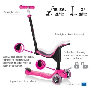 Trotineta Globber Evo 4 in 1 Roz - Img 5