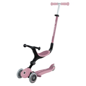 Trotineta Globber GO UP ACTIVE ECOLOGIC 3 in 1, ghidon si scaun ajustabile, rulmenti ABEC 9, culoare roz pal - Img 5