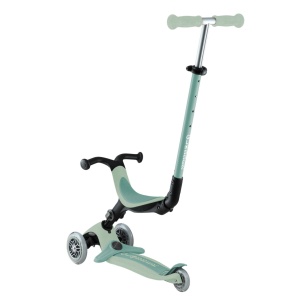 Trotineta Globber GO UP ACTIVE ECOLOGIC 3 in 1, ghidon si scaun ajustabile, rulmenti ABEC 9, culoare verde fistic - Img 7